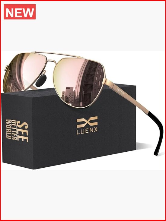 Aviator Sunglasses Polarized UV400 Protection Spring Hinge Half Frame Retro main image 5